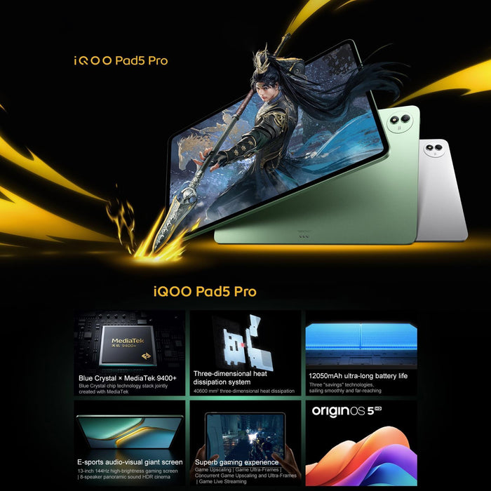 Vivo Pad5 Pro 13 Inch Tablet Pc 12Gb+512Gb Originos 5 Mediatek Dimensity 9400+ Octa Core