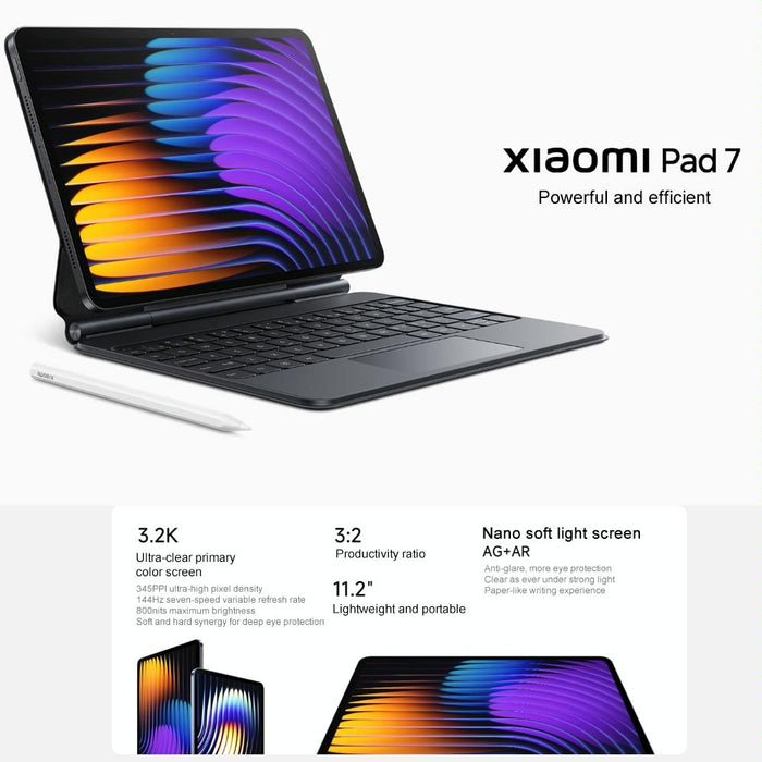 Xiaomi Pad 7 11.2 Inch 12Gb+256Gb Hyperos 2 Qualcomm Snapdragon 7+ Gen3 Octa Core