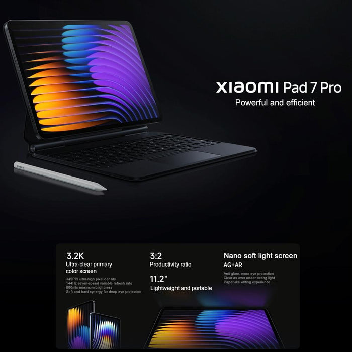 Xiaomi Pad 7 Pro 11.2 Inch 8Gb+256Gb Hyperos 2 Qualcomm Snapdragon 8S Gen3 Octa Core
