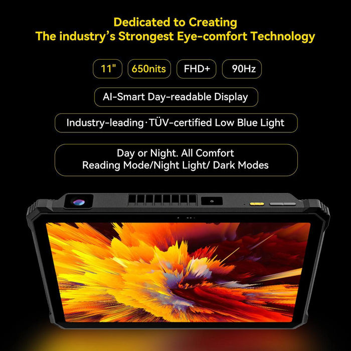 Blackview Active 12 Pro 5G Rugged Tablet 12Gb+256Gb 11 Inch Android 15 Dimensity 7300 Octa Core Global Version With Google Play Black