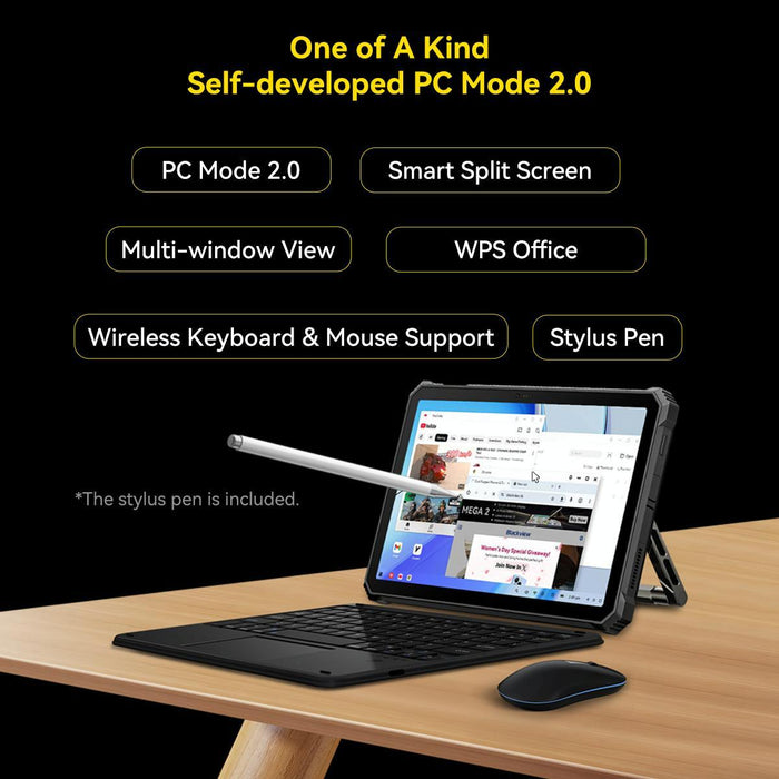 Blackview Active 12 Pro 5G Rugged Tablet 12Gb+256Gb 11 Inch Android 15 Dimensity 7300 Octa Core Global Version With Google Play Black