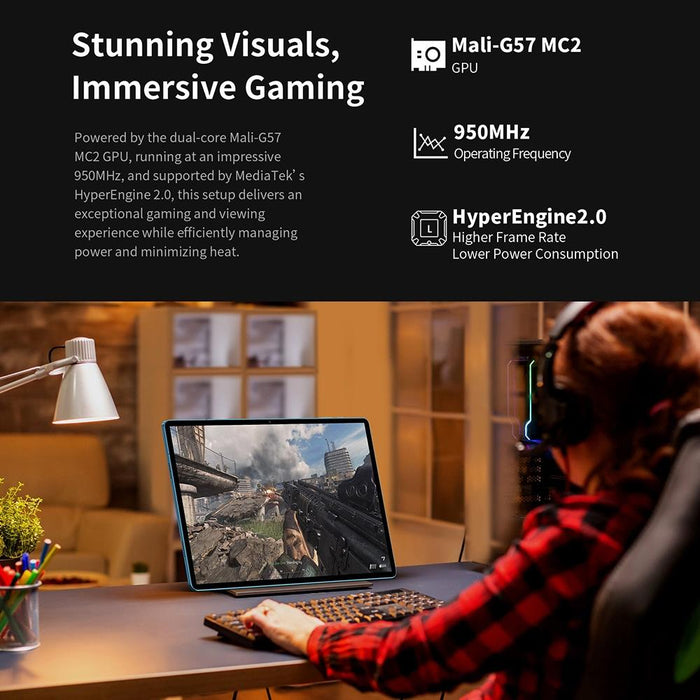 Teclast T70 4G Lte Tablet Pc 8Gb+256Gb 14 Inch Android 14 Mediatek Helio G99 Octa Core Support Dual Sim