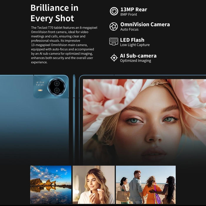 Teclast T70 4G Lte Tablet Pc 8Gb+256Gb 14 Inch Android 14 Mediatek Helio G99 Octa Core Support Dual Sim