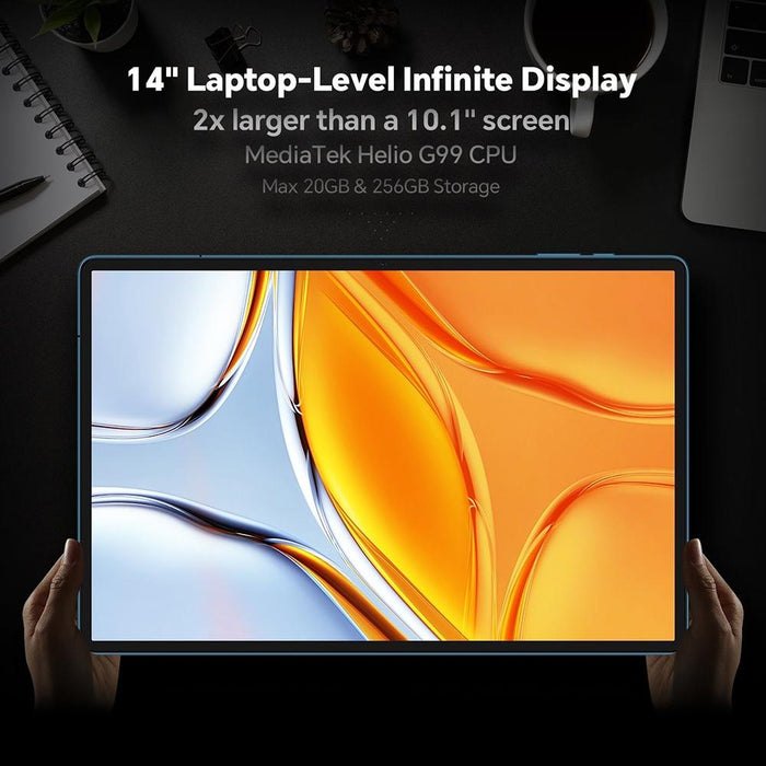 Teclast T70 4G Lte Tablet Pc 8Gb+256Gb 14 Inch Android 14 Mediatek Helio G99 Octa Core Support Dual Sim