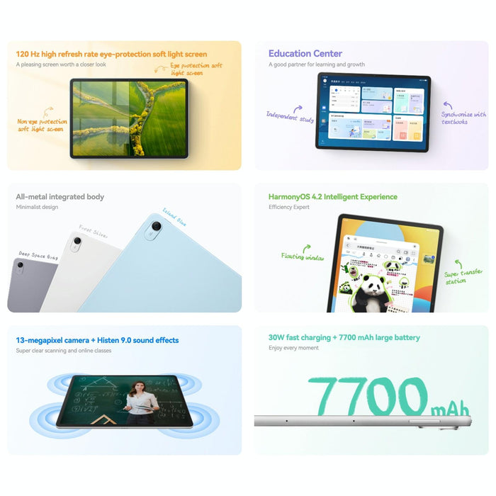 Huawei Matepad 11.5 2024 Wifi Soft Light Screen 8Gb+128Gb 120Hz Harmonyos 4.2 Histen 9.0 Hisilicon Kirin 8000