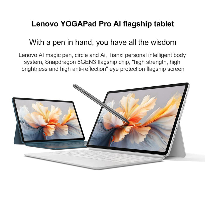 Lenovo Yoga Pad Pro Ai 12.7 Inch Wifi Tablet 16Gb+512Gb Android Os Qualcomm Snapdragon 8 Gen3 Octa Core White