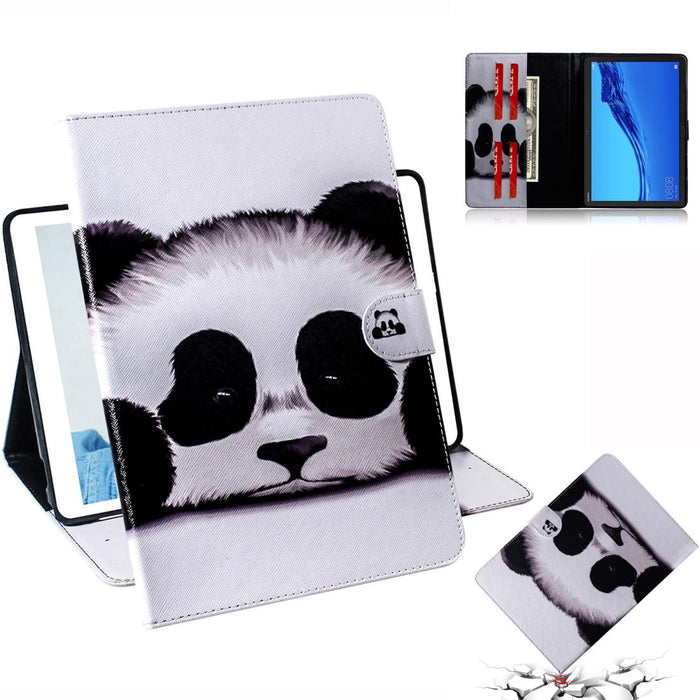Panda Pattern Leather Case For Huawei Mediapad M5 Lite 10.1 With Holder & Card Slot