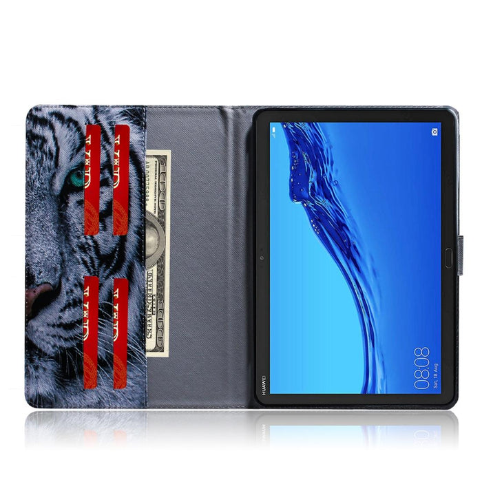 Leather Case For Huawei Mediapad M5 Lite 10.1 With Holder & Card Slot