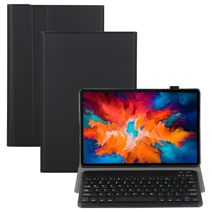 2 In 1 Removable Bluetooth Keyboard + Protective Leather Tablet Case With Holder For Lenovo Tab P11 Pro