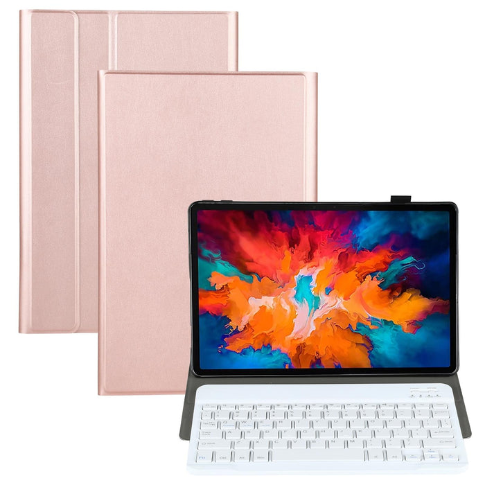 2 In 1 Removable Bluetooth Keyboard + Protective Leather Tablet Case With Holder For Lenovo Tab P11 Pro