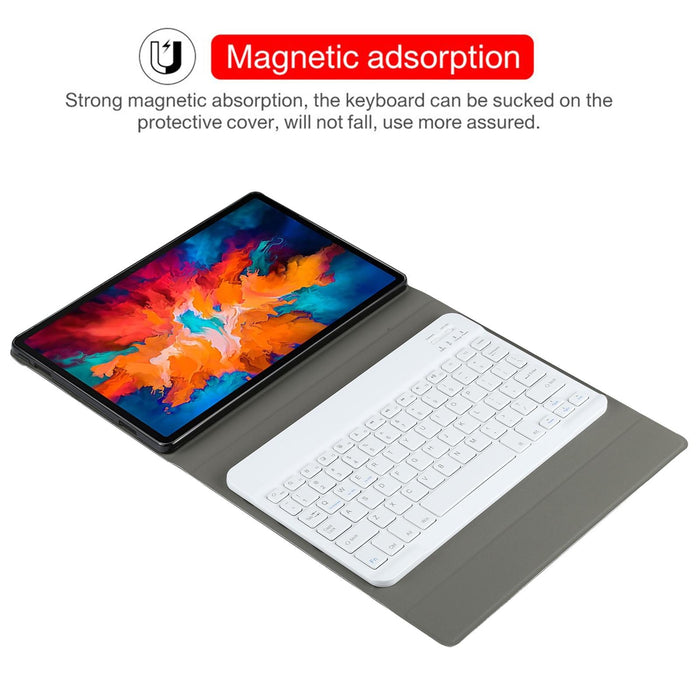 2 In 1 Removable Bluetooth Keyboard + Protective Leather Tablet Case With Holder For Lenovo Tab P11 Pro