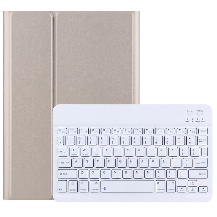 2 In 1 Removable Bluetooth Keyboard + Protective Leather Tablet Case With Holder For Lenovo Tab M10 Fhd Rel