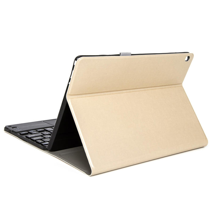 2 In 1 Removable Bluetooth Keyboard + Protective Leather Tablet Case With Touchpad & Holder For Lenovo Tab M10 Fhd Rel