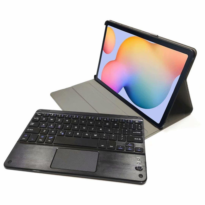2 In 1 Removable Bluetooth Keyboard + Protective Leather Tablet Case With Touchpad & Holder For Lenovo Tab M10 Fhd Rel