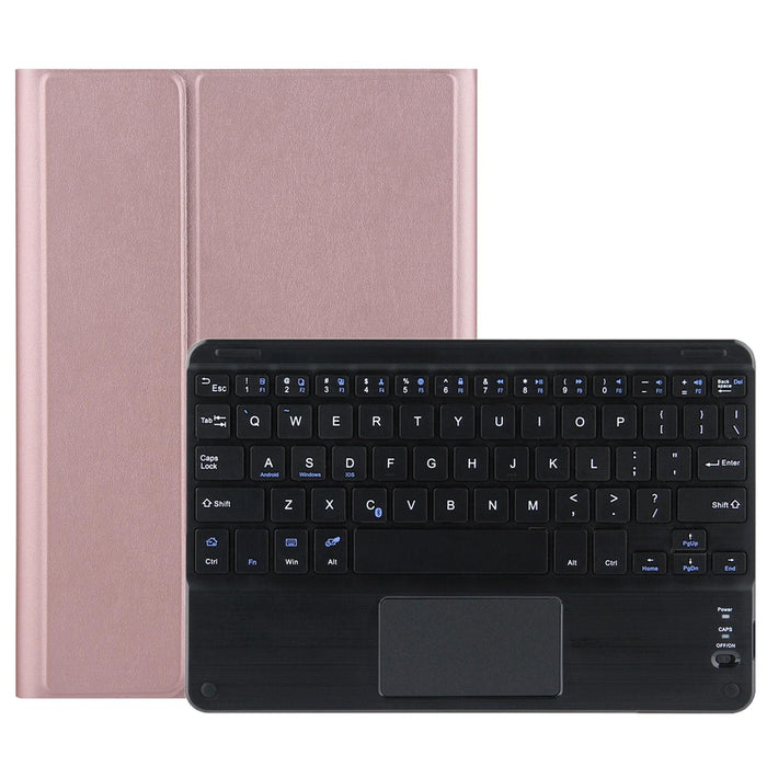 2 In 1 Removable Bluetooth Keyboard + Protective Leather Tablet Case With Touchpad & Holder For Lenovo Tab M10 Fhd Rel