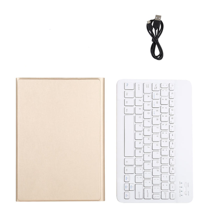 2 In 1 Removable Bluetooth Keyboard + Protective Leather Tablet Case With Holder For Lenovo M10 Fhd Plus 10.3 Inch