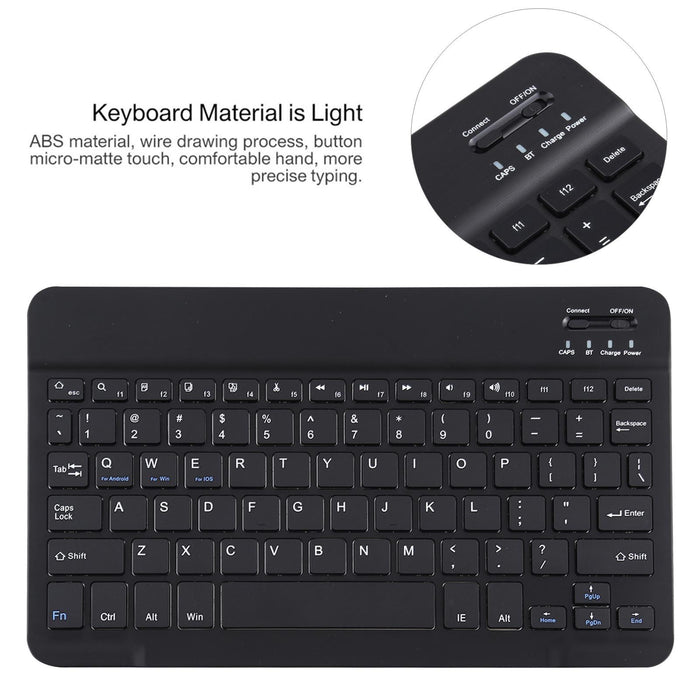 2 In 1 Removable Bluetooth Keyboard + Protective Leather Tablet Case With Holder For Lenovo M10 Fhd Rel Tb-X605Fc / Lc