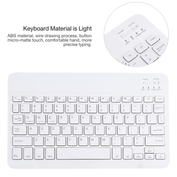 2 In 1 Removable Bluetooth Keyboard + Protective Leather Tablet Case With Holder For Lenovo M10 Fhd Rel Tb-X605Fc / Lc