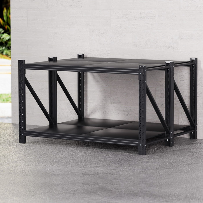 2X 0.9M Garage Shelving Workbench Warehouse Rack