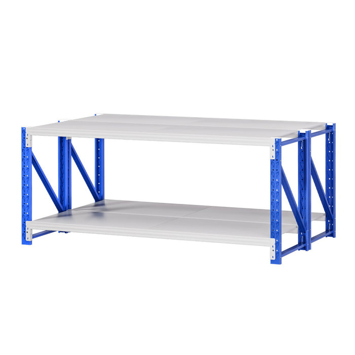 2X 0.9M Garage Shelving Workbench Warehouse Rack