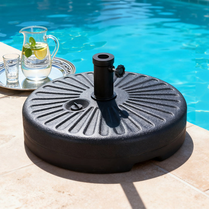 Outdoor Umbrella Base Weight Round Plastic Pole Holder 30-48Mm Beach