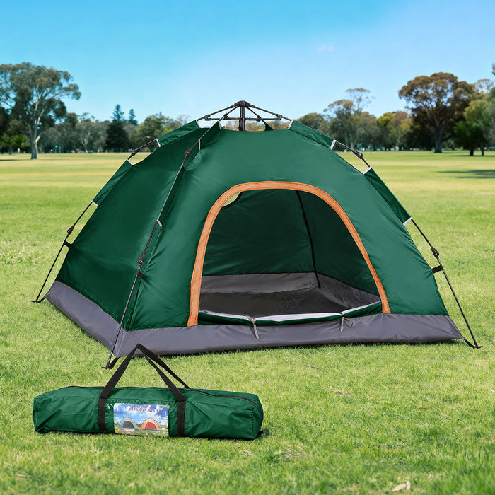 Camping Tent Instant Tent Pop Up 2 Person Outdoor Hiking Tents Hiking Green