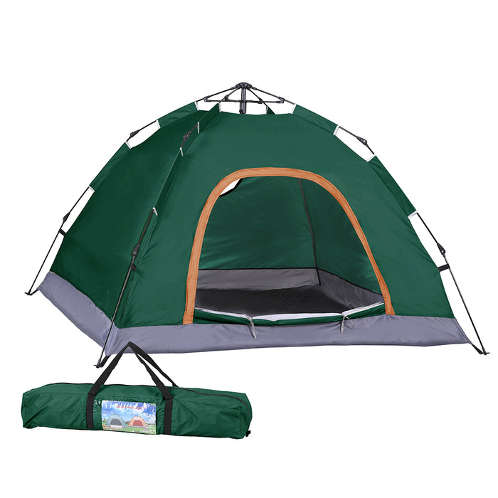 Camping Tent Instant Tent Pop Up 2 Person Outdoor Hiking Tents Hiking Green