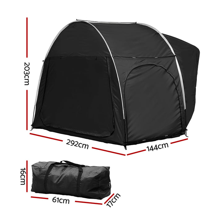 Camping Tent Car Suv Rear Hatchback Tents Canopy Portable Outdoor Family Black