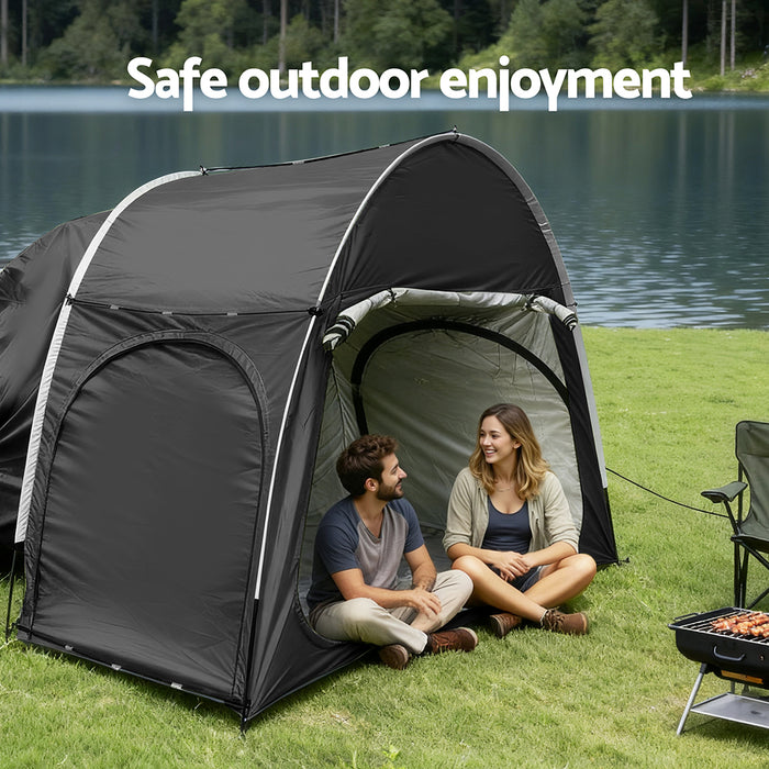 Camping Tent Car Suv Rear Hatchback Tents Canopy Portable Outdoor Family Black
