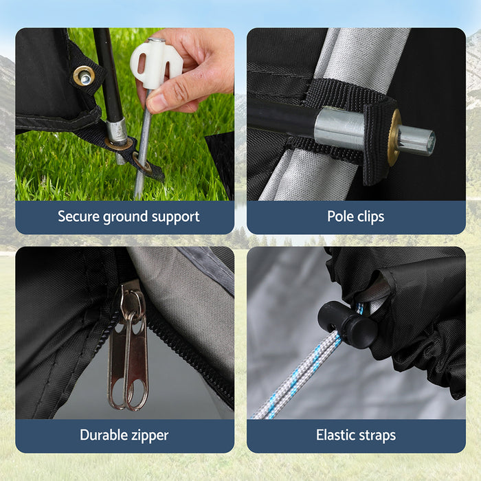 Camping Tent Car Suv Rear Hatchback Tents Canopy Portable Outdoor Family Black