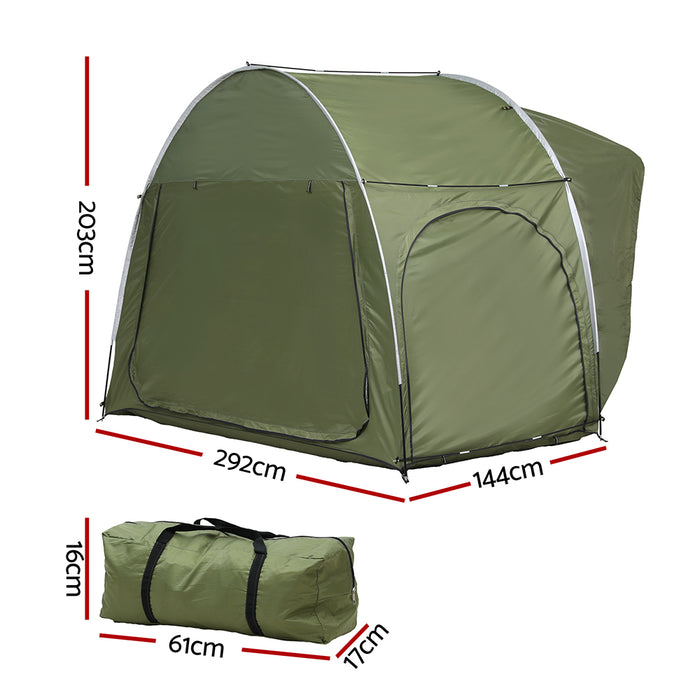 Camping Tent Car Suv Rear Hatchback Tents Canopy Portable Outdoor Family Green