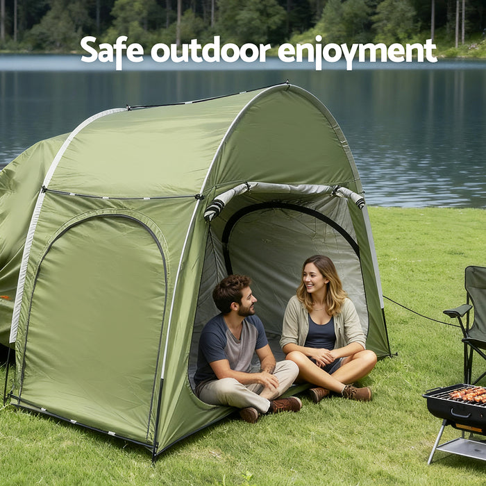 Camping Tent Car Suv Rear Hatchback Tents Canopy Portable Outdoor Family Green
