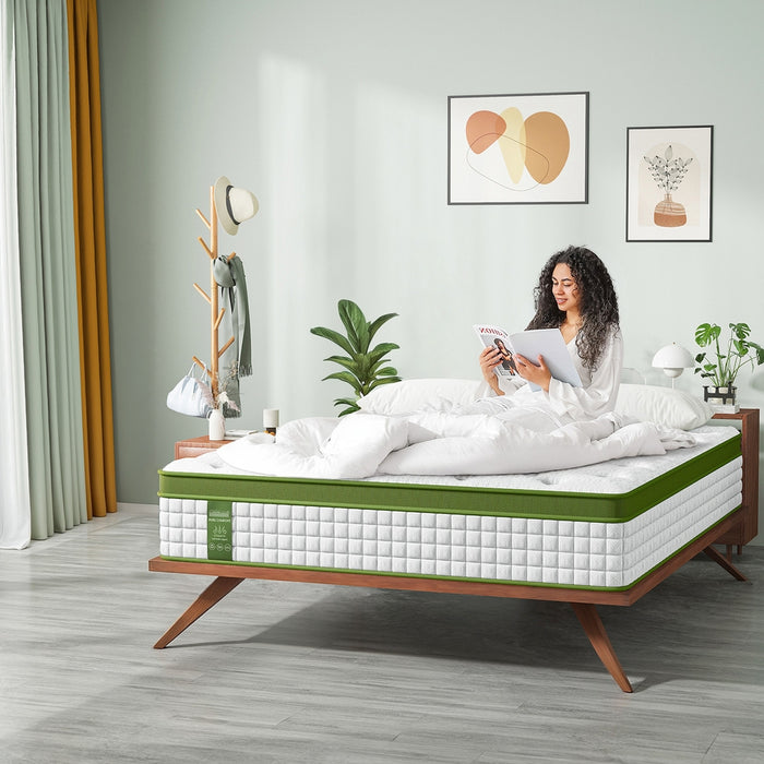 Queen Mattress 30Cm Medium Firm Hybrid Mattress For Pressure Relief Motion Isolation