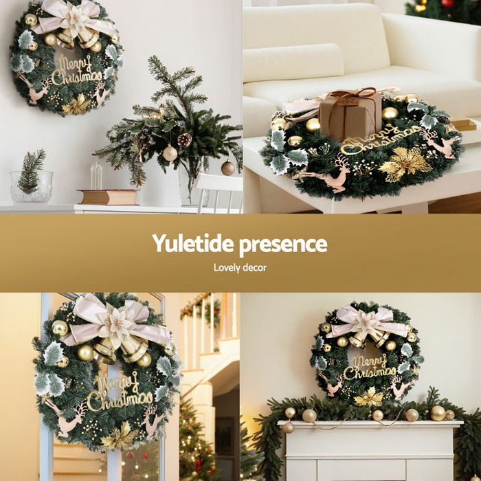 Christmas Wreath 60Cm Garland Flowers Baubles Party Decorations