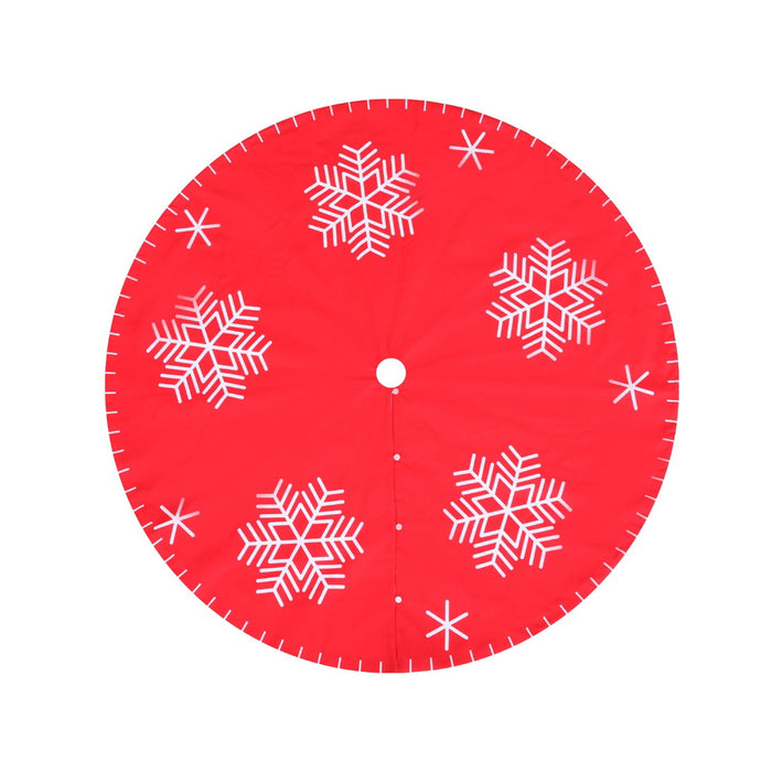 Christmas Tree Skirt 120Cm Snowflake Ornaments Party Decorations