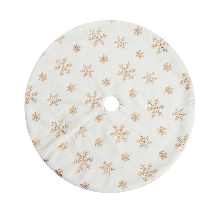 Christmas Tree Skirt 90Cm Snowflake Ornaments Xmas Decorations