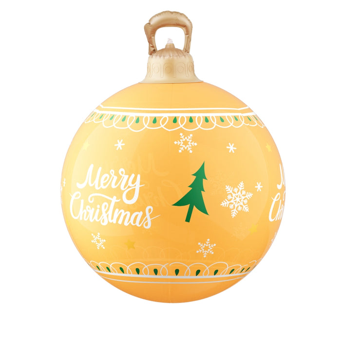 Christmas Inflatable Ball Led 60Cm Decoration Giant Bauble Gold