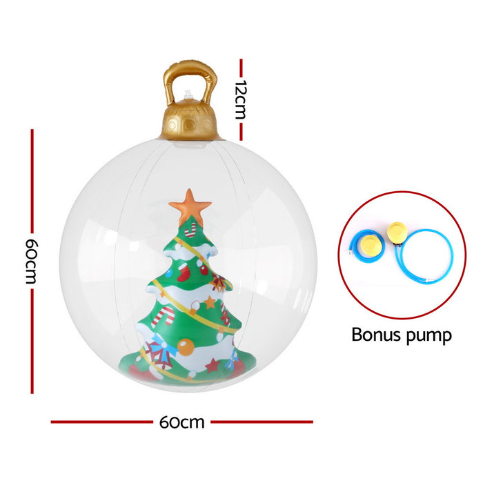 Christmas Inflatable Ball 60Cm Tree Decoration Giant Bauble Clear