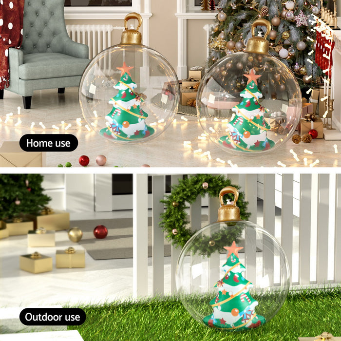 Christmas Inflatable Ball 60Cm Tree Decoration Giant Bauble Clear