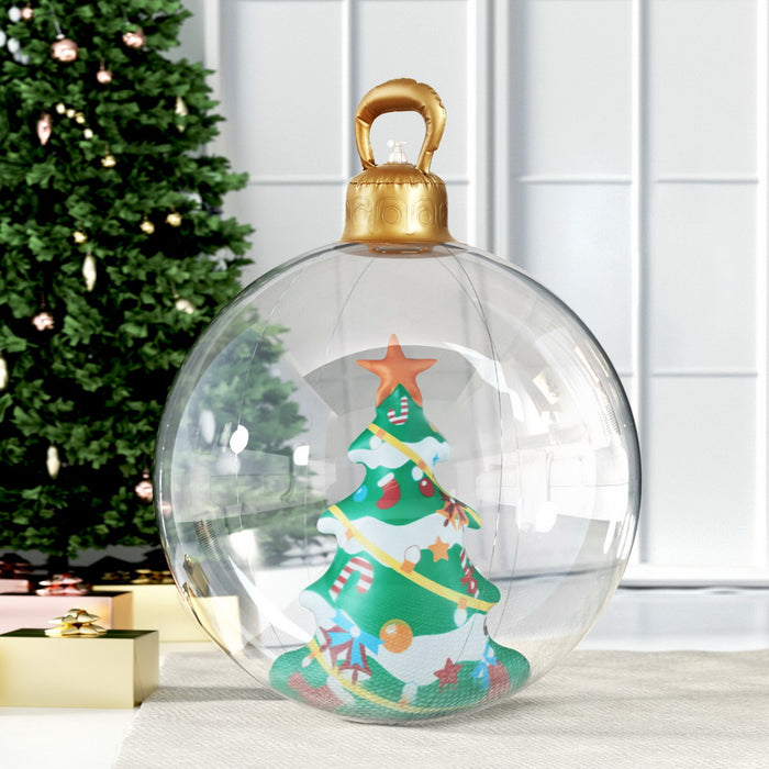 Christmas Inflatable Ball 60Cm Tree Decoration Giant Bauble Clear