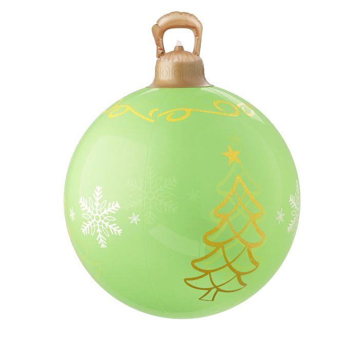 Christmas Inflatable Ball Led 60Cm Tree Decoration Bauble Green