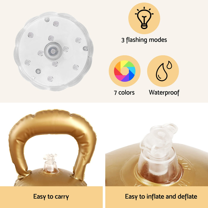 Christmas Inflatable Ball Led 60Cm Tree Decoration Bauble Green