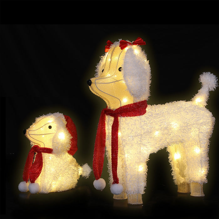 Jollys Christmas Lights 60 Led Fairy Light 2pcs Dog Decorations Set