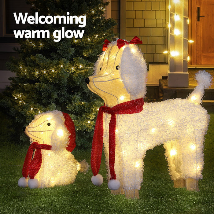 Jollys Christmas Lights 60 Led Fairy Light 2pcs Dog Decorations Set
