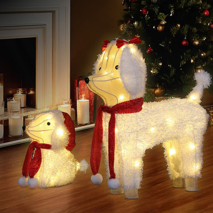 Jollys Christmas Lights 60 Led Fairy Light 2pcs Dog Decorations Set