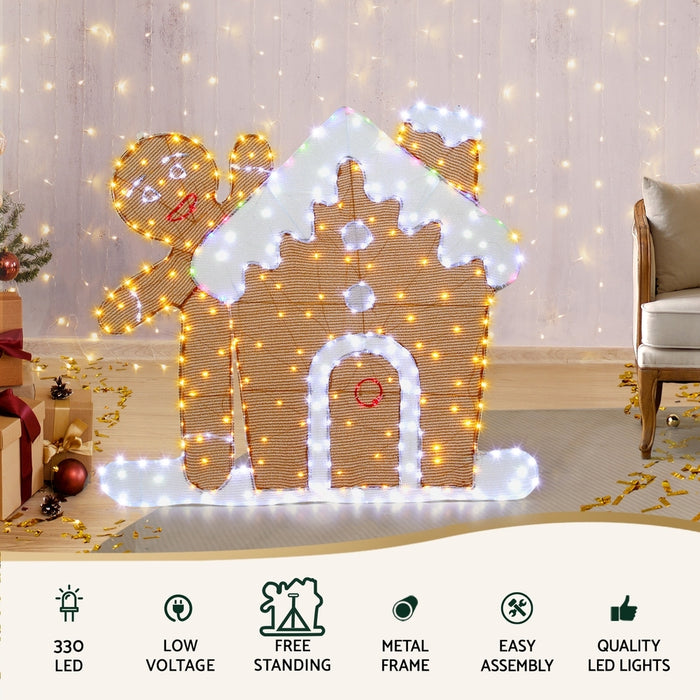 Christmas Lights Gingerbread Motif 330 Led Fairy Light Decoration