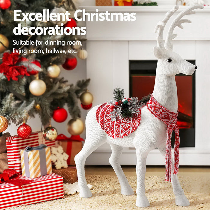 Christmas Reindeer 80Cm Glitter Deer Ornaments Party Decorations