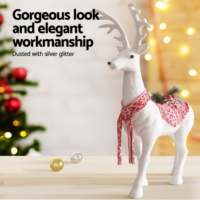Christmas Reindeer 80Cm Glitter Deer Ornaments Party Decorations
