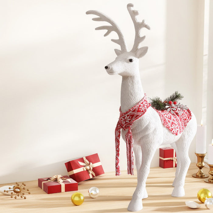 Christmas Reindeer 80Cm Glitter Deer Ornaments Party Decorations