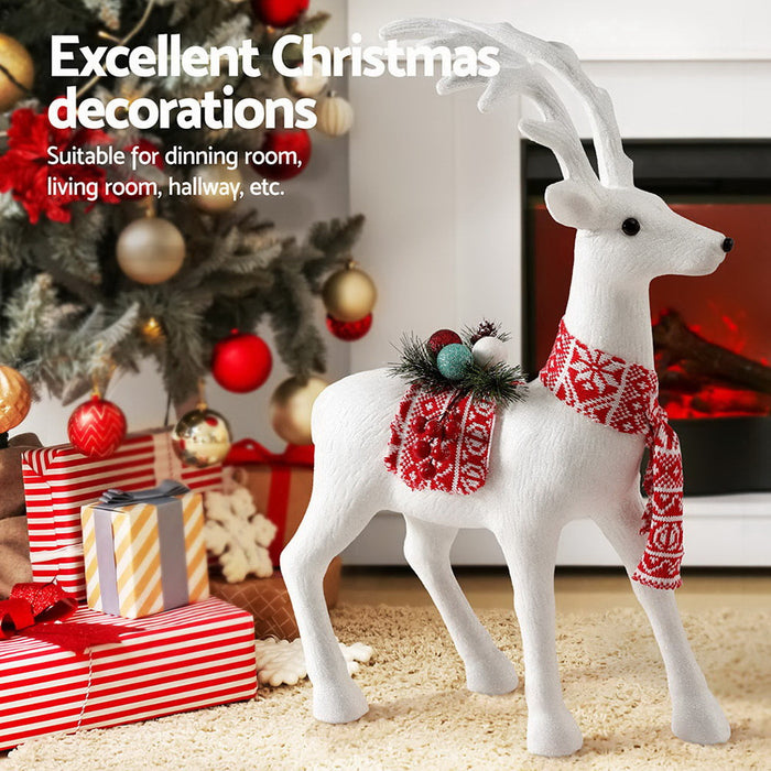Christmas Reindeer 60Cm Glitter Deer Ornaments Party Decorations